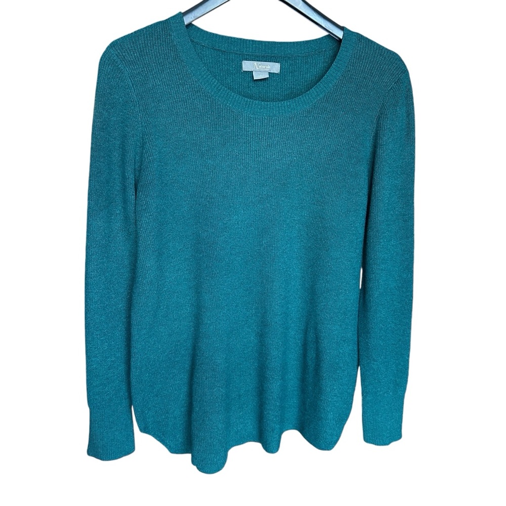 Natural Reflections Green Tunic Sweater (L)